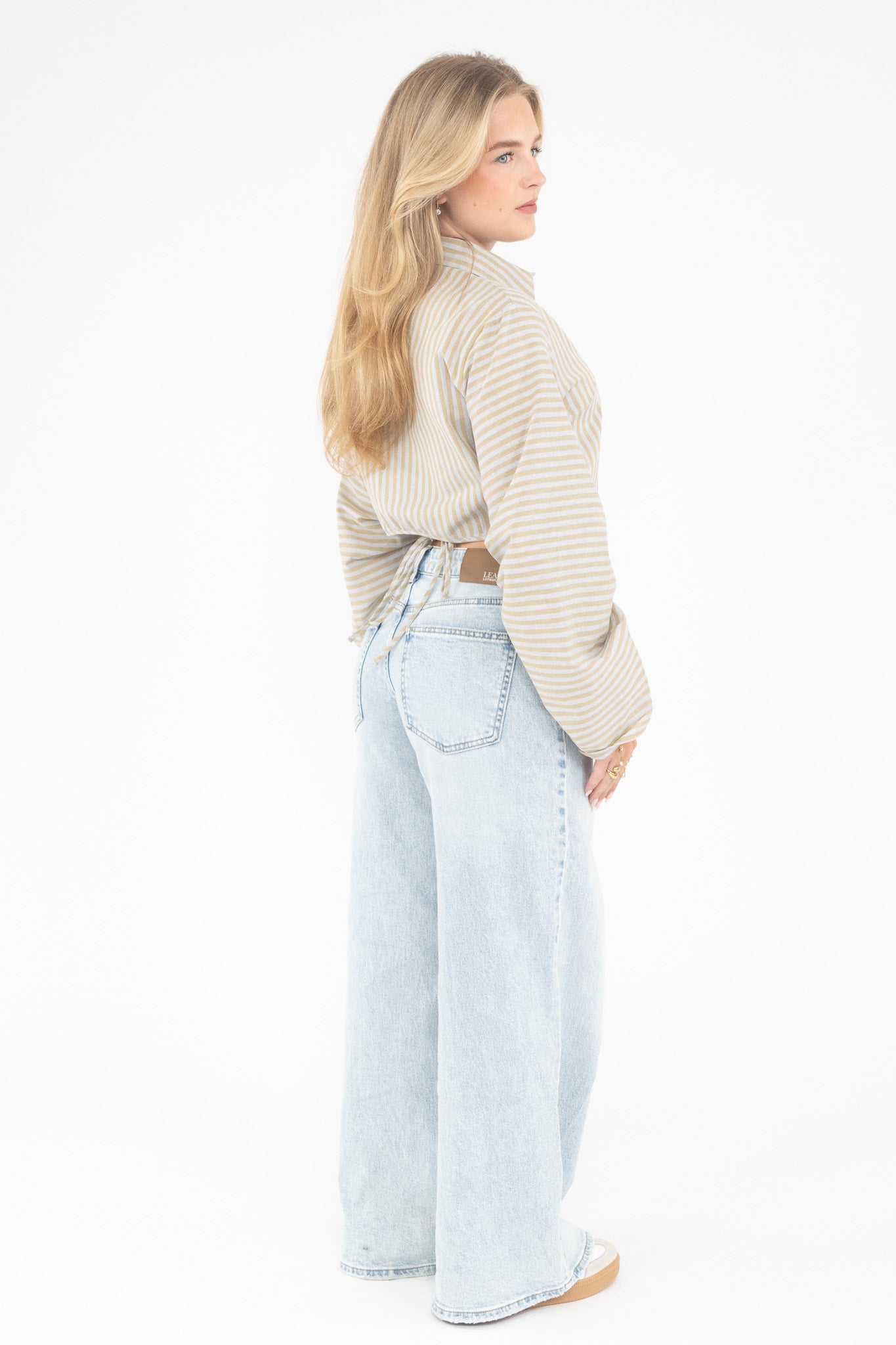 Striped Cropped Blouse