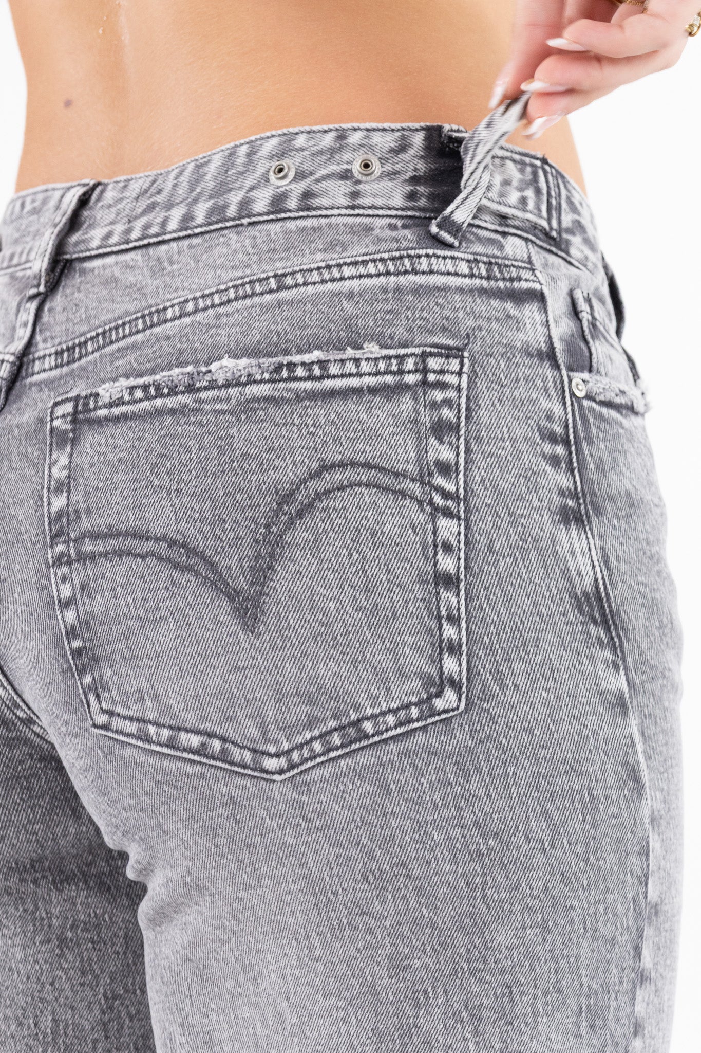 Adjustable Waist Baggy Jeans