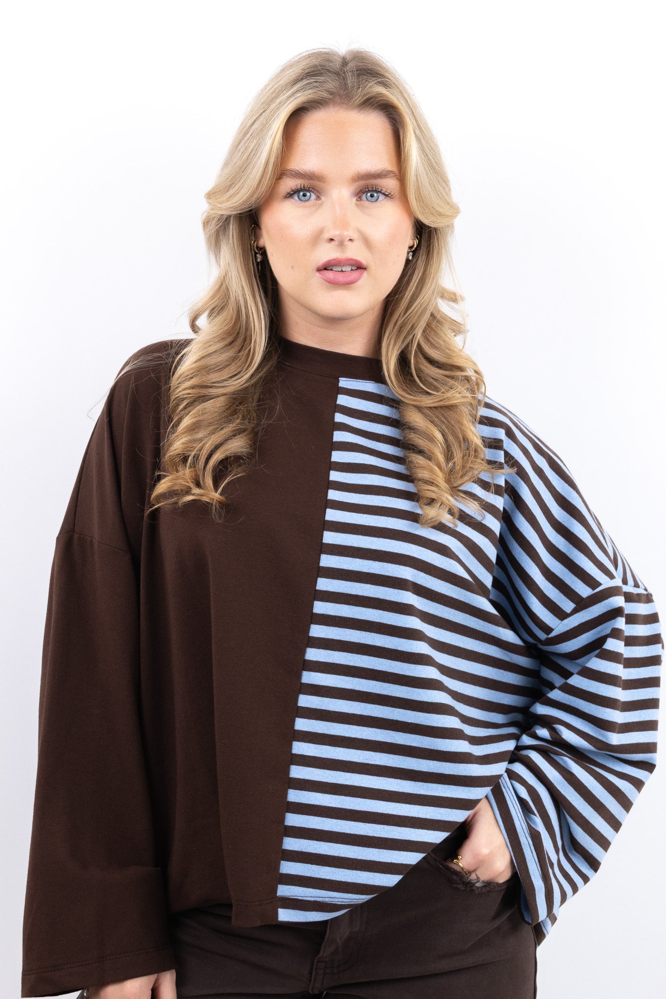 Split Stripe Sweater