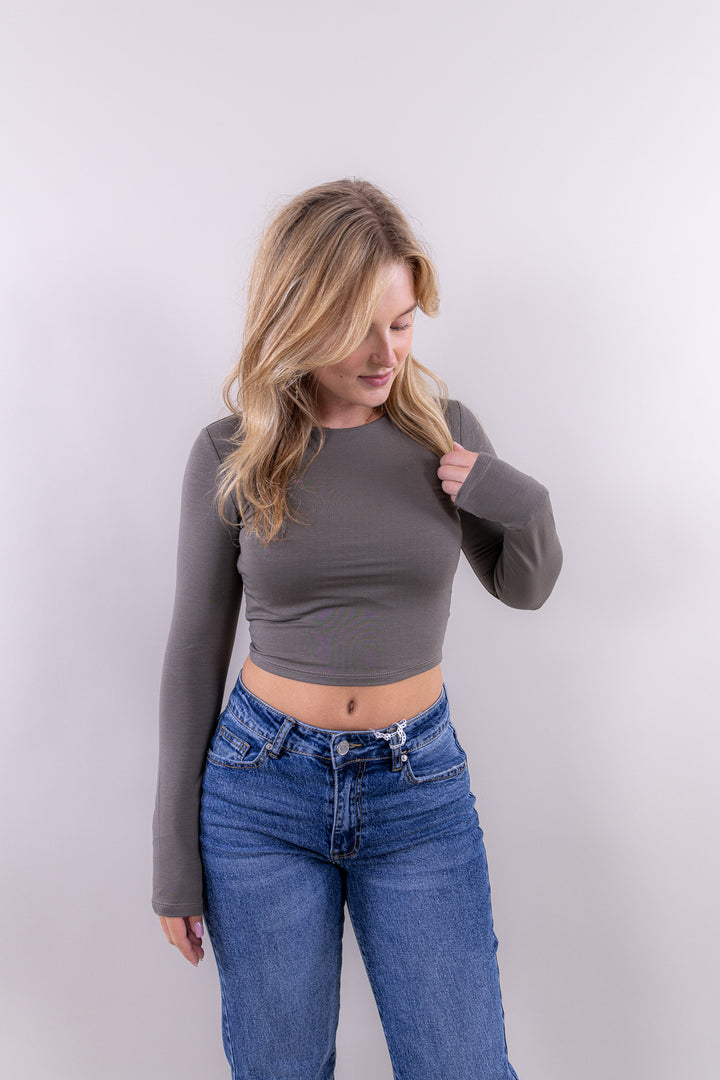 Leah essential top - Cropped long sleeve