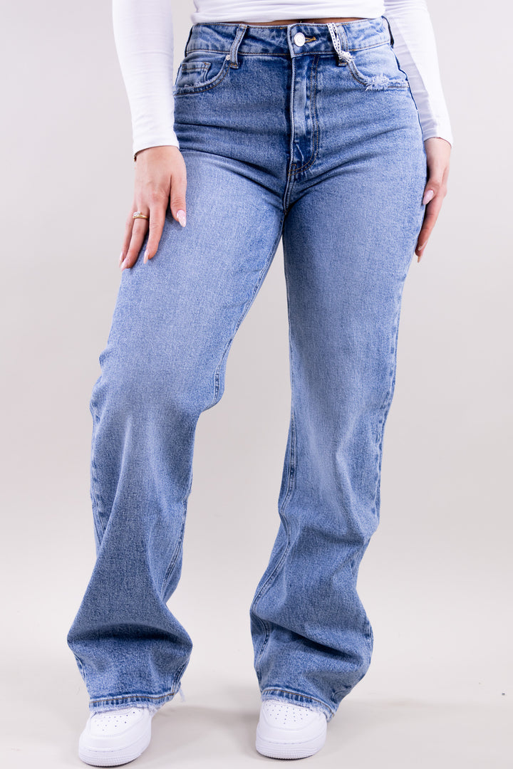 Lou wide leg jeans - stretch