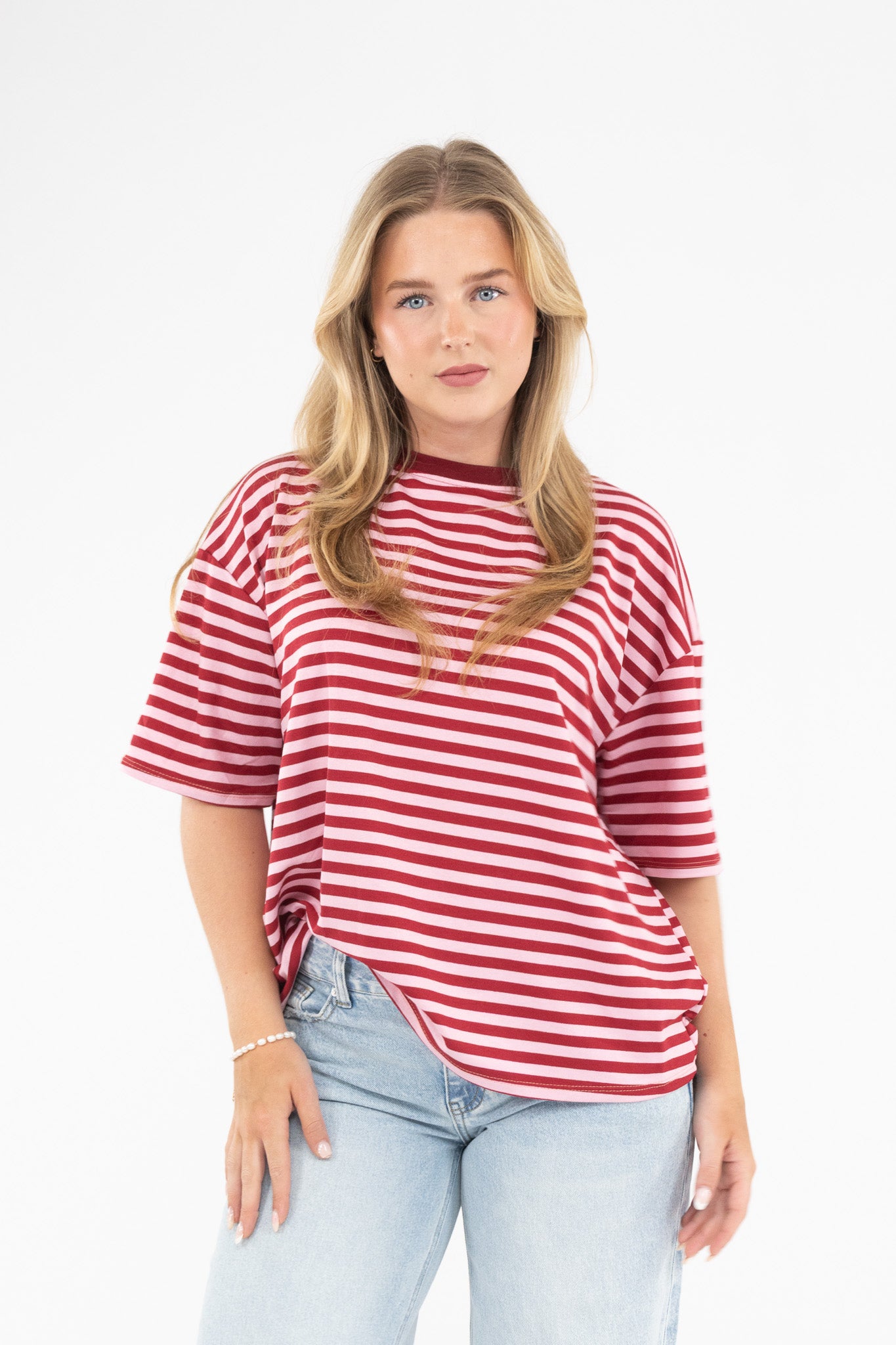 Oversized Stripe Tee Short Sleeve