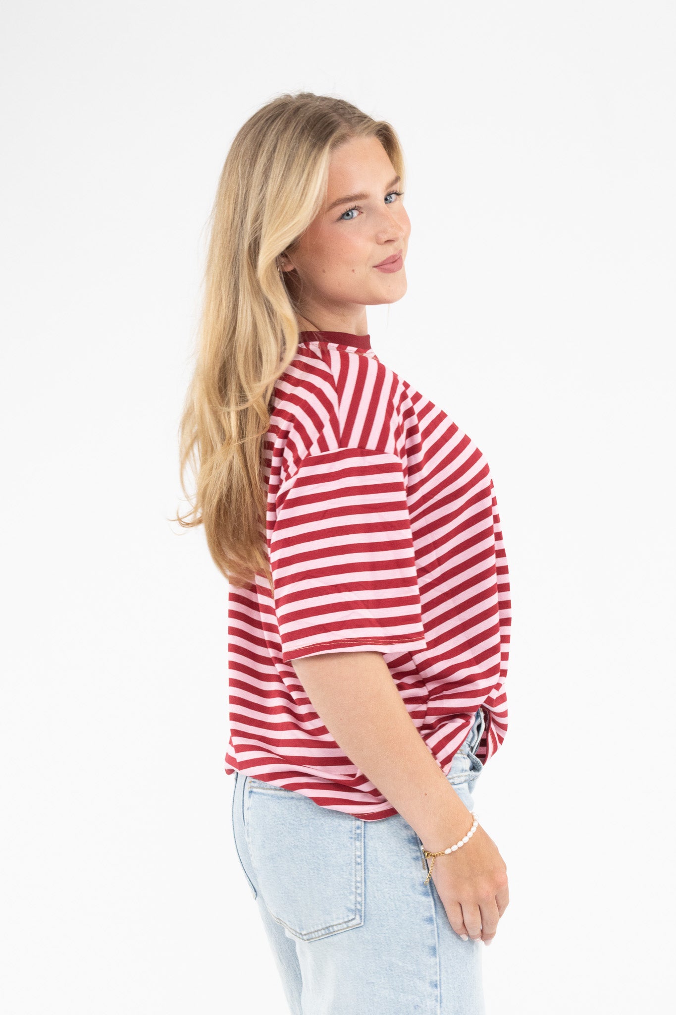Oversized Stripe Tee Short Sleeve