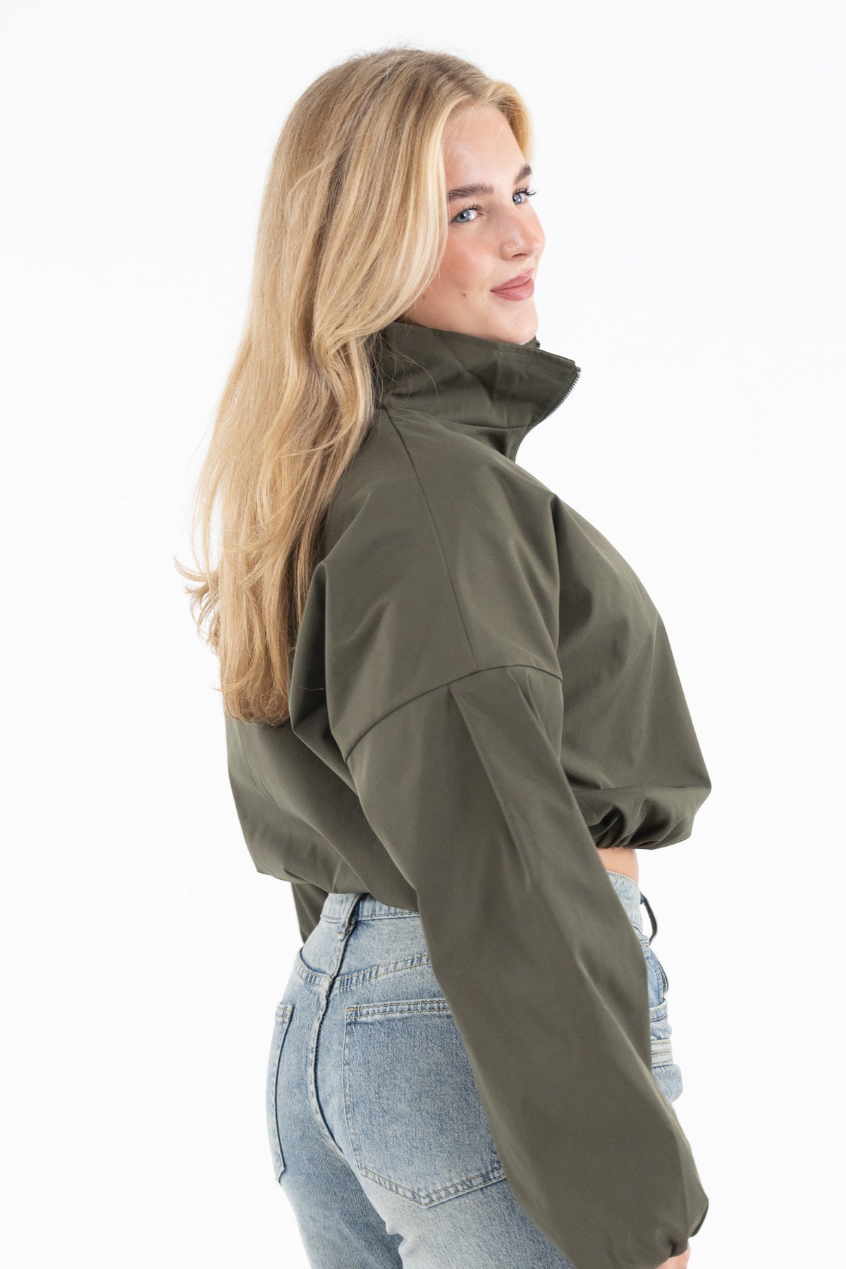 Cropped Balloon Jacket