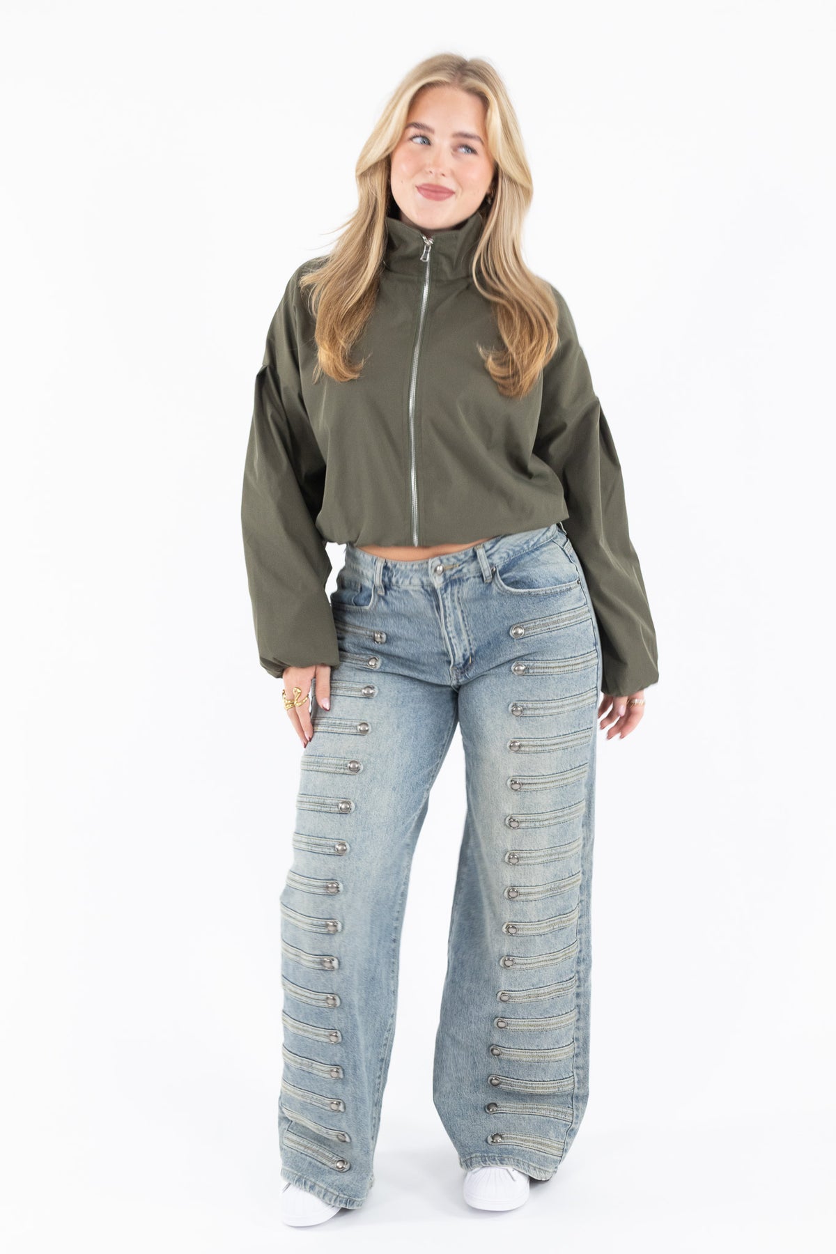 Cropped Balloon Jacket