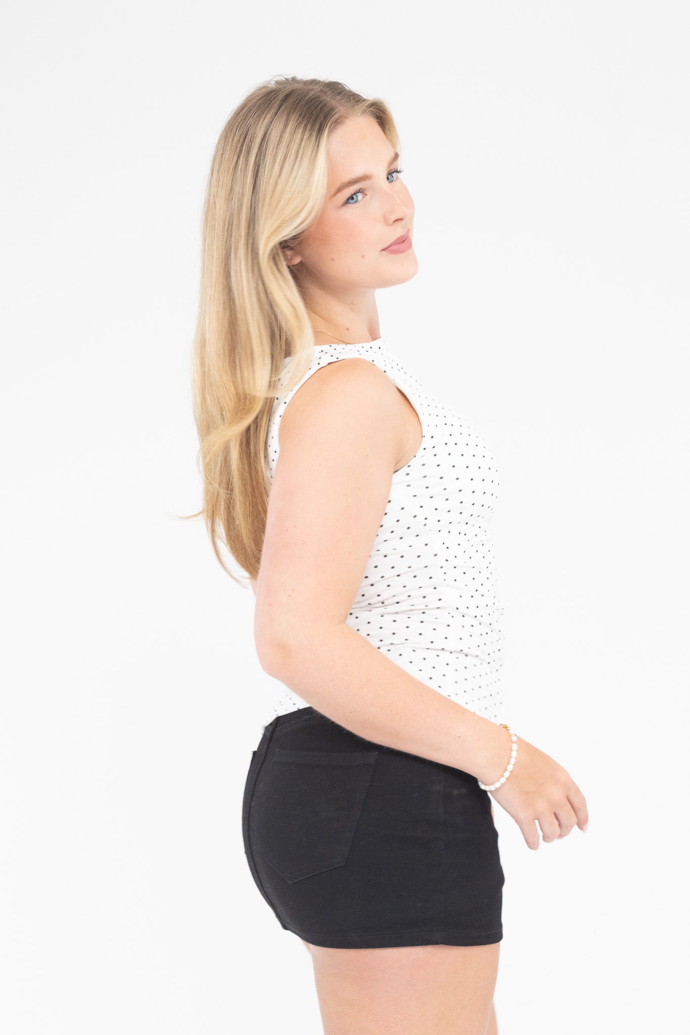 Polka Dot Sleeveless Top