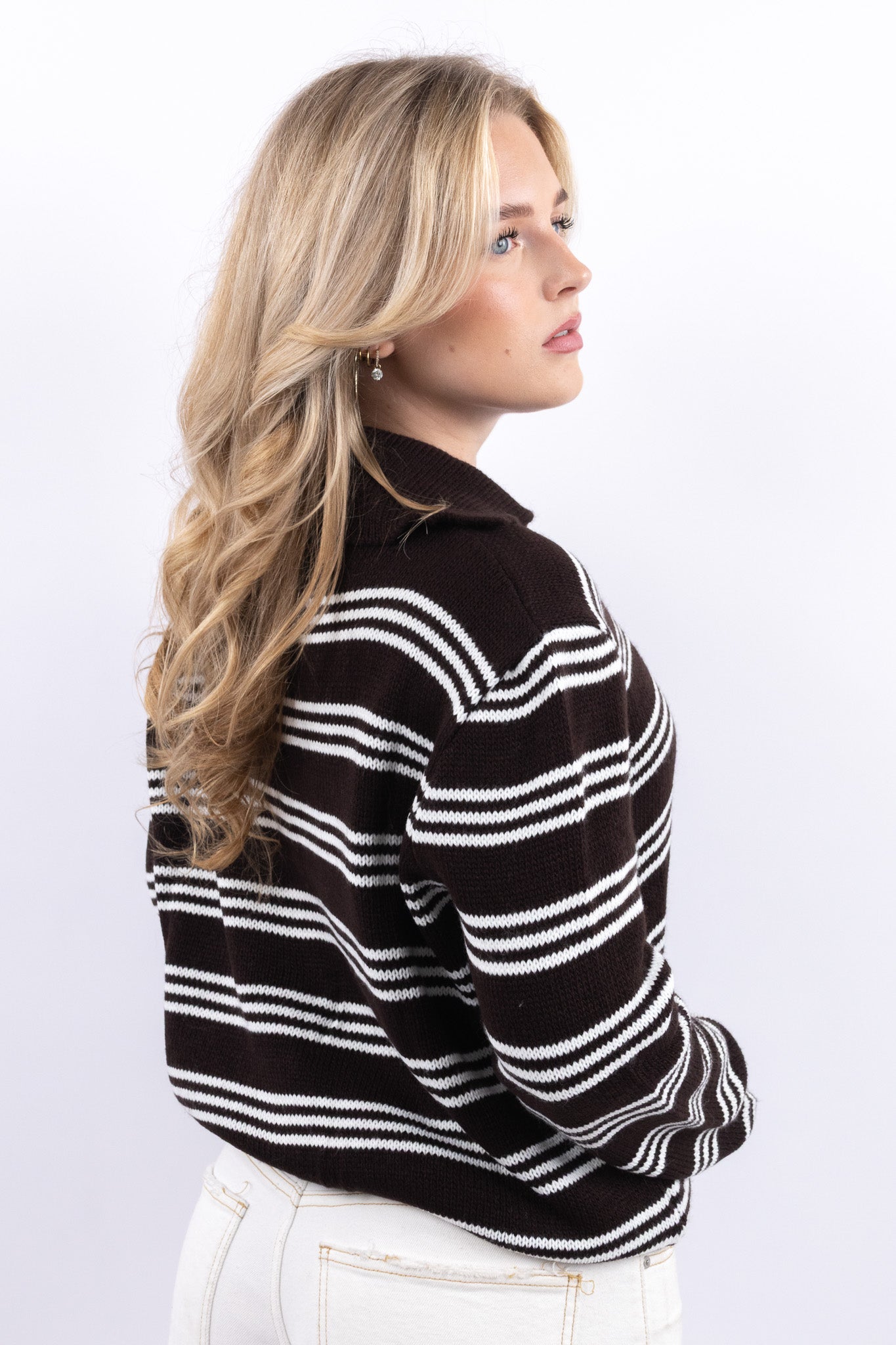 Striped Polo Cardigan