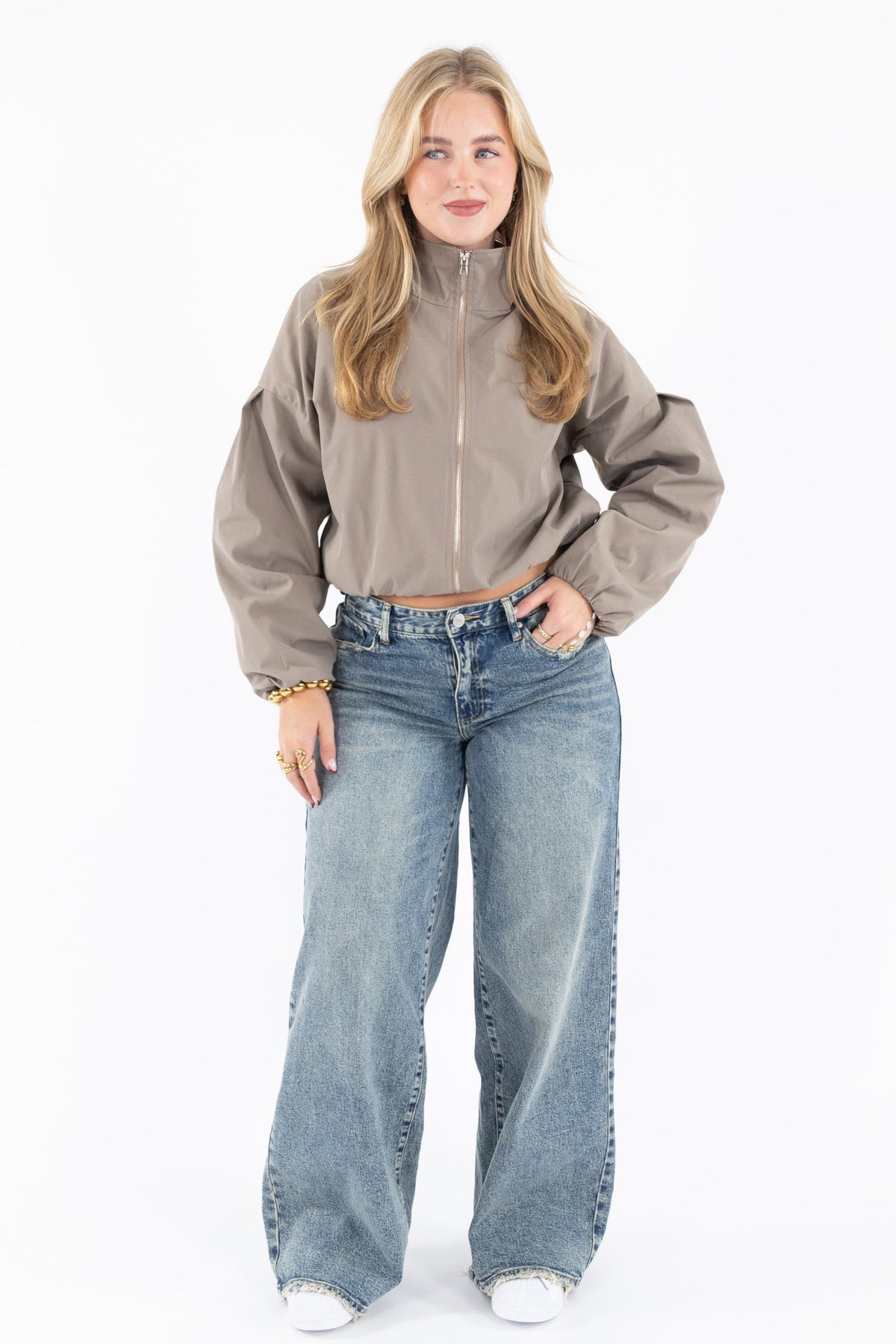 Cropped Balloon Jacket