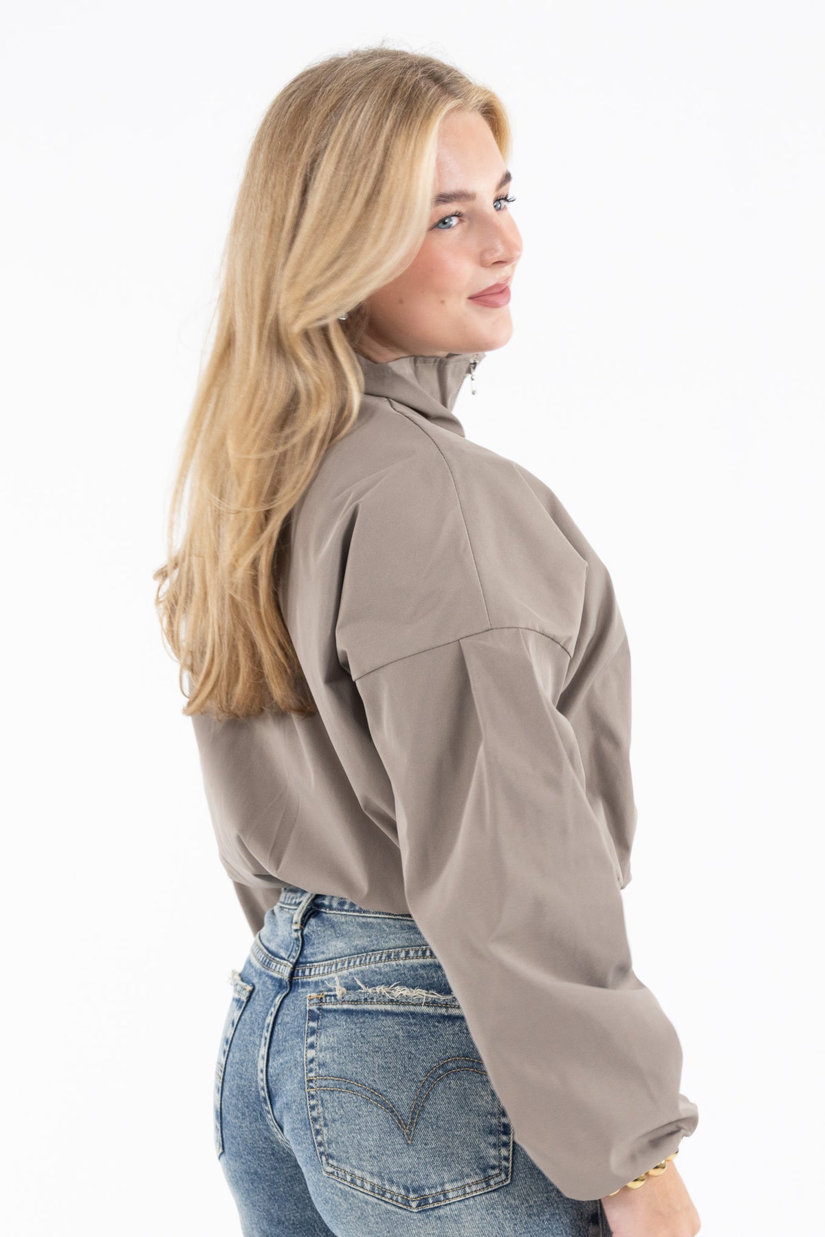 Cropped Balloon Jacket