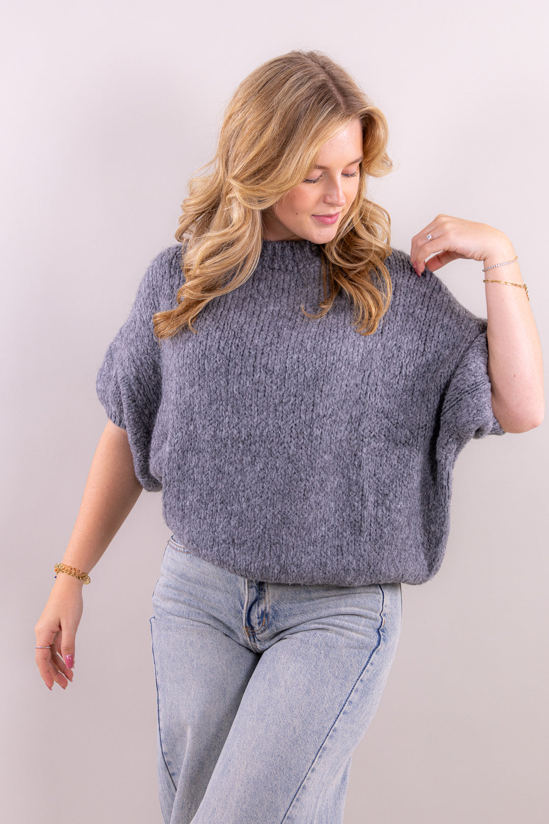 Leah's comfy knit short sleeve