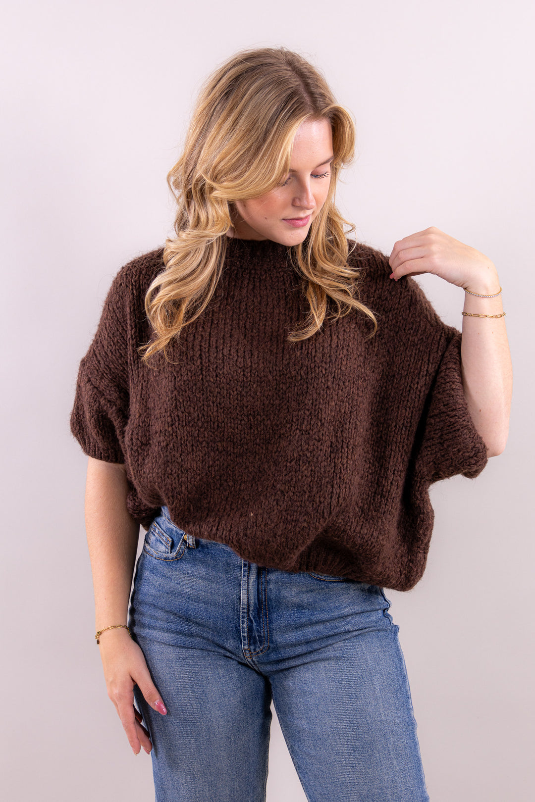 Leah's comfy knit short sleeve