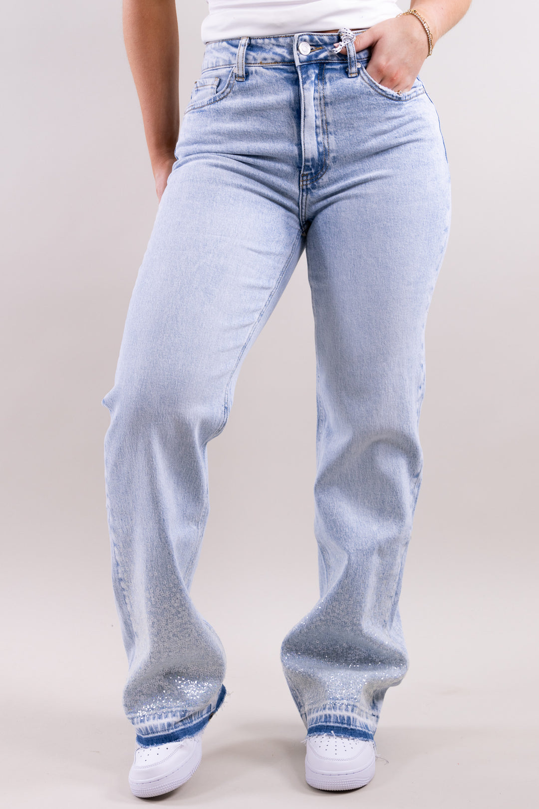 Oceane sparkling jeans - stretch