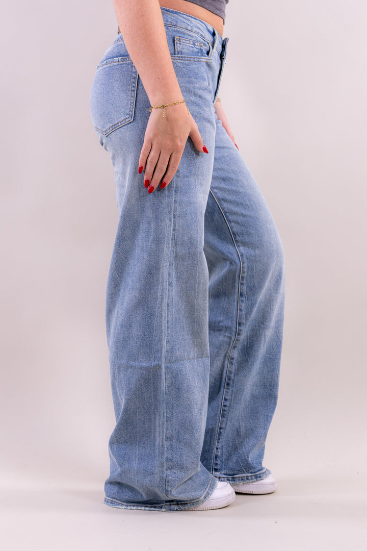 Pippa wide leg jeans - stretch