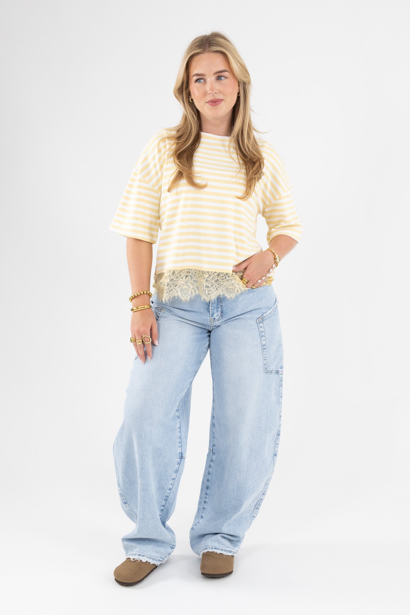 Stripe Lace T-Shirt