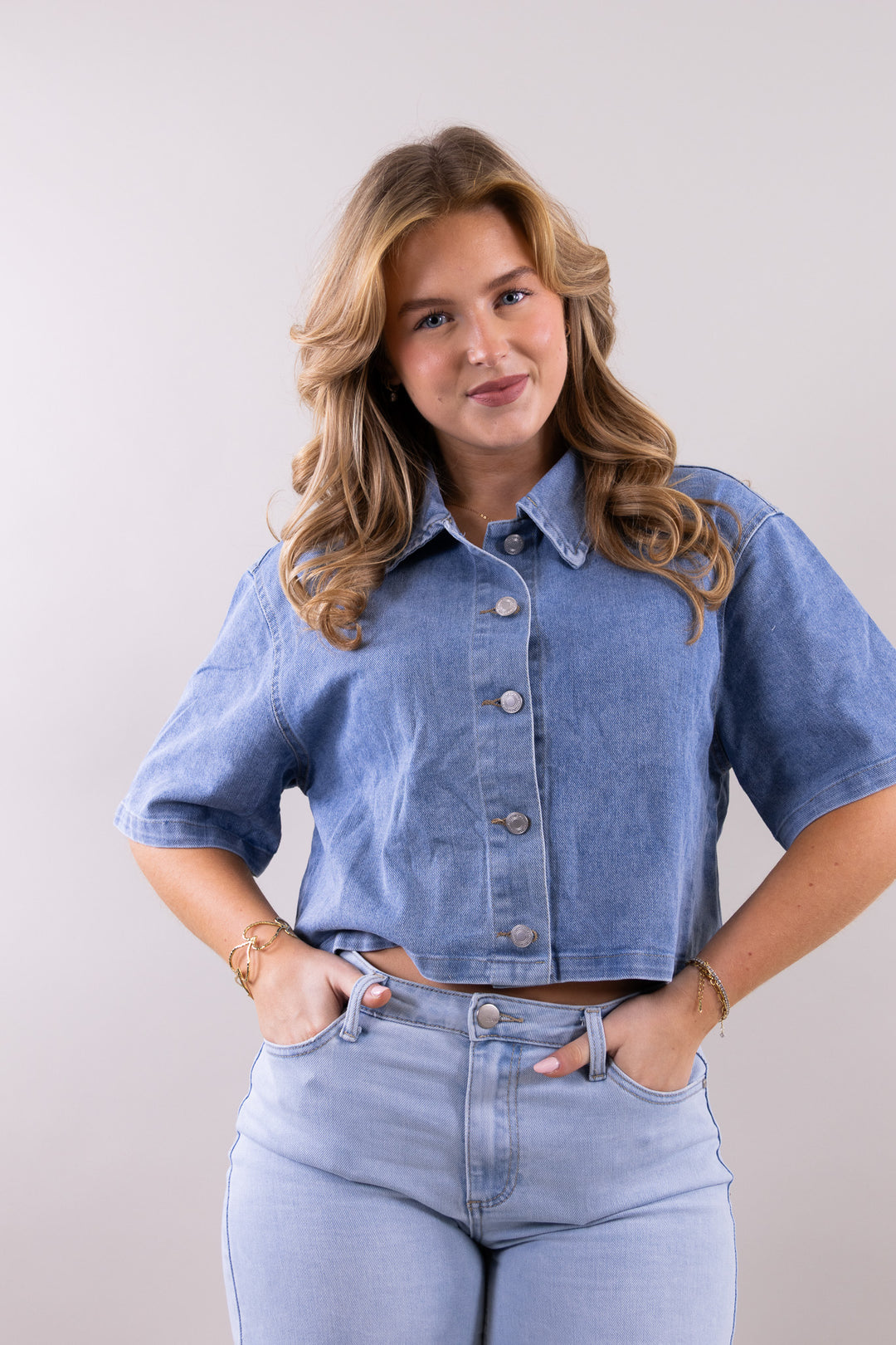 Blaze denim blouse