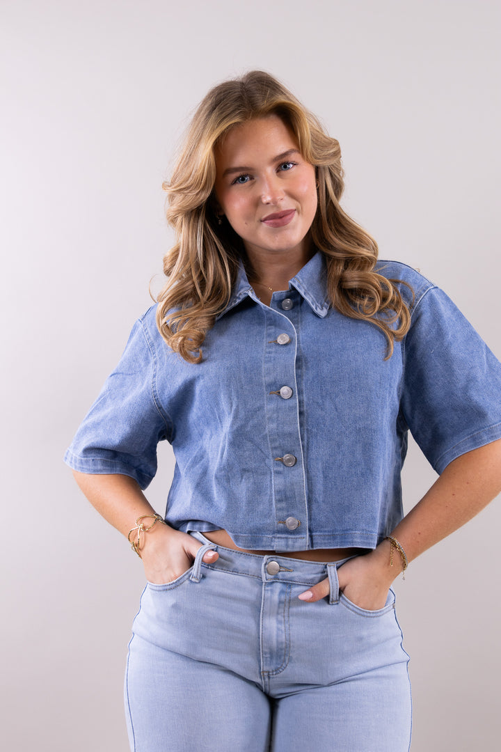 Blaze denim blouse