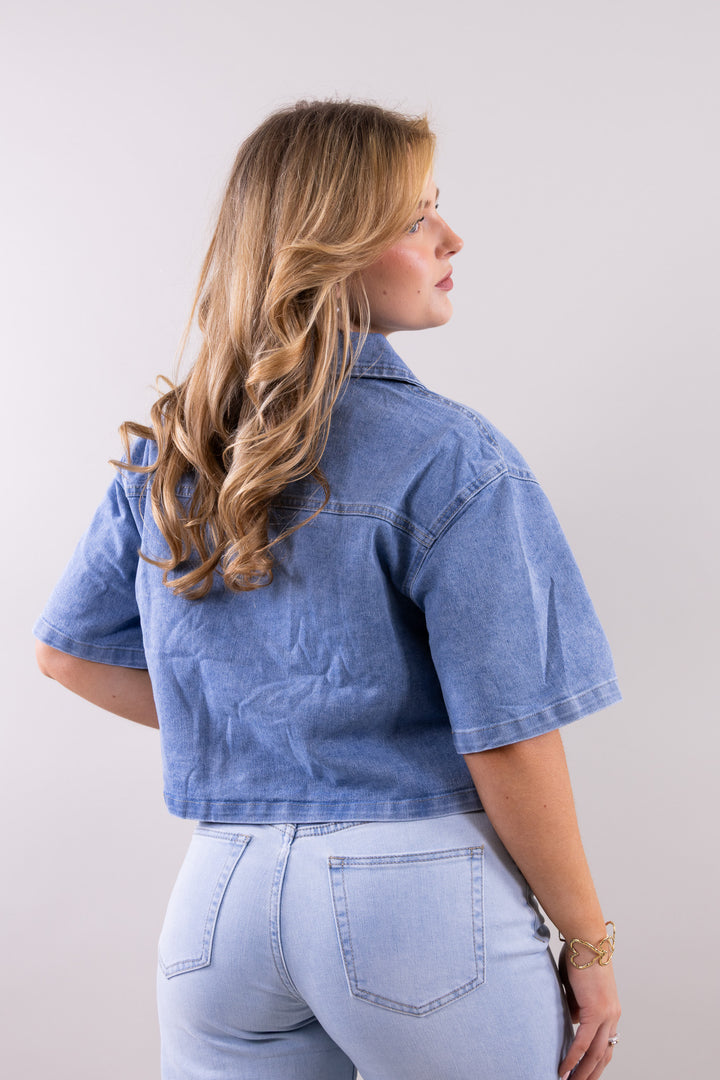 Blaze denim blouse