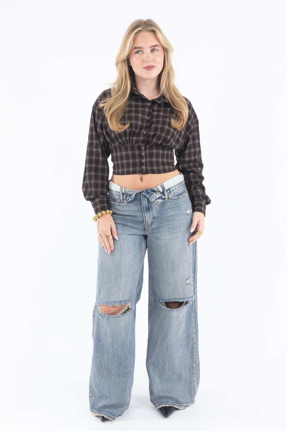 Corset Check Blouse