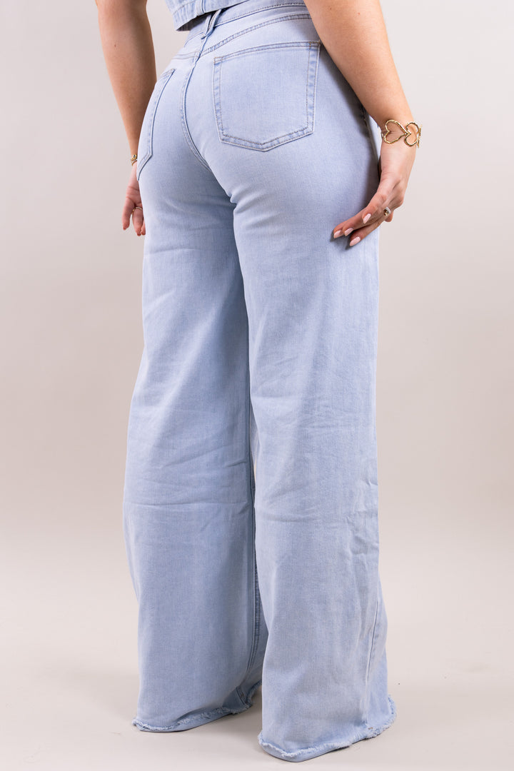 Harper wide leg jeans - stretch