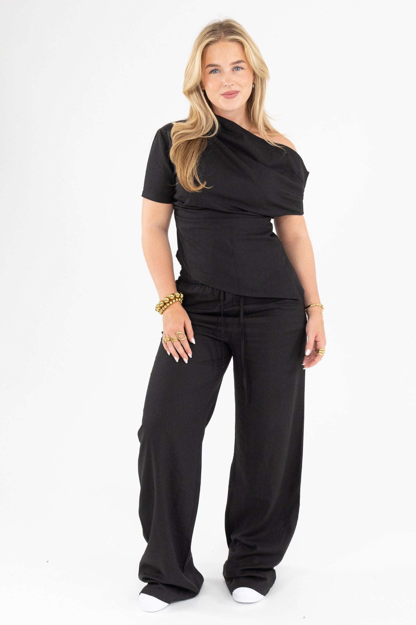 Linen Draped Top