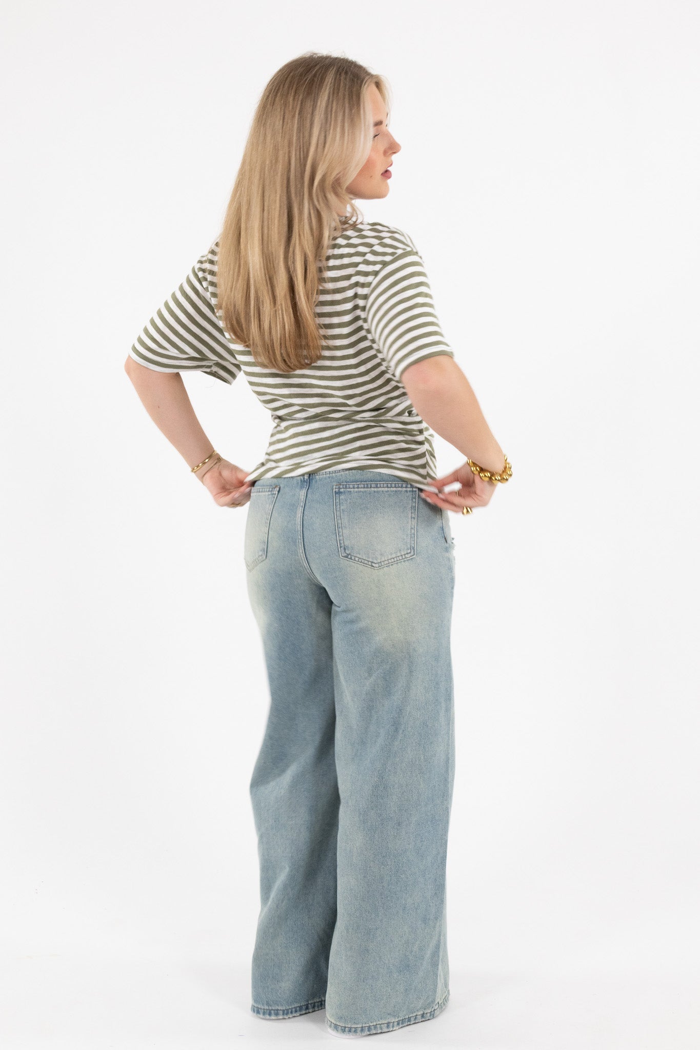 Crossover Wide Leg Denim
