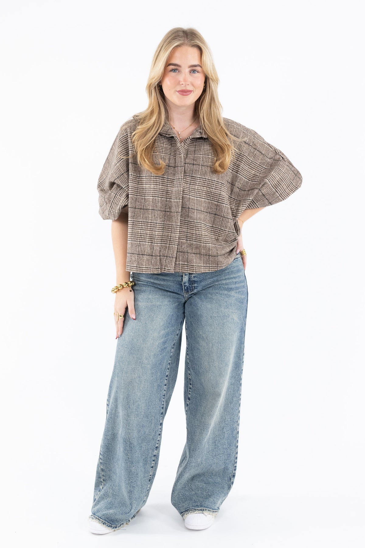 Autumn Check Blouse