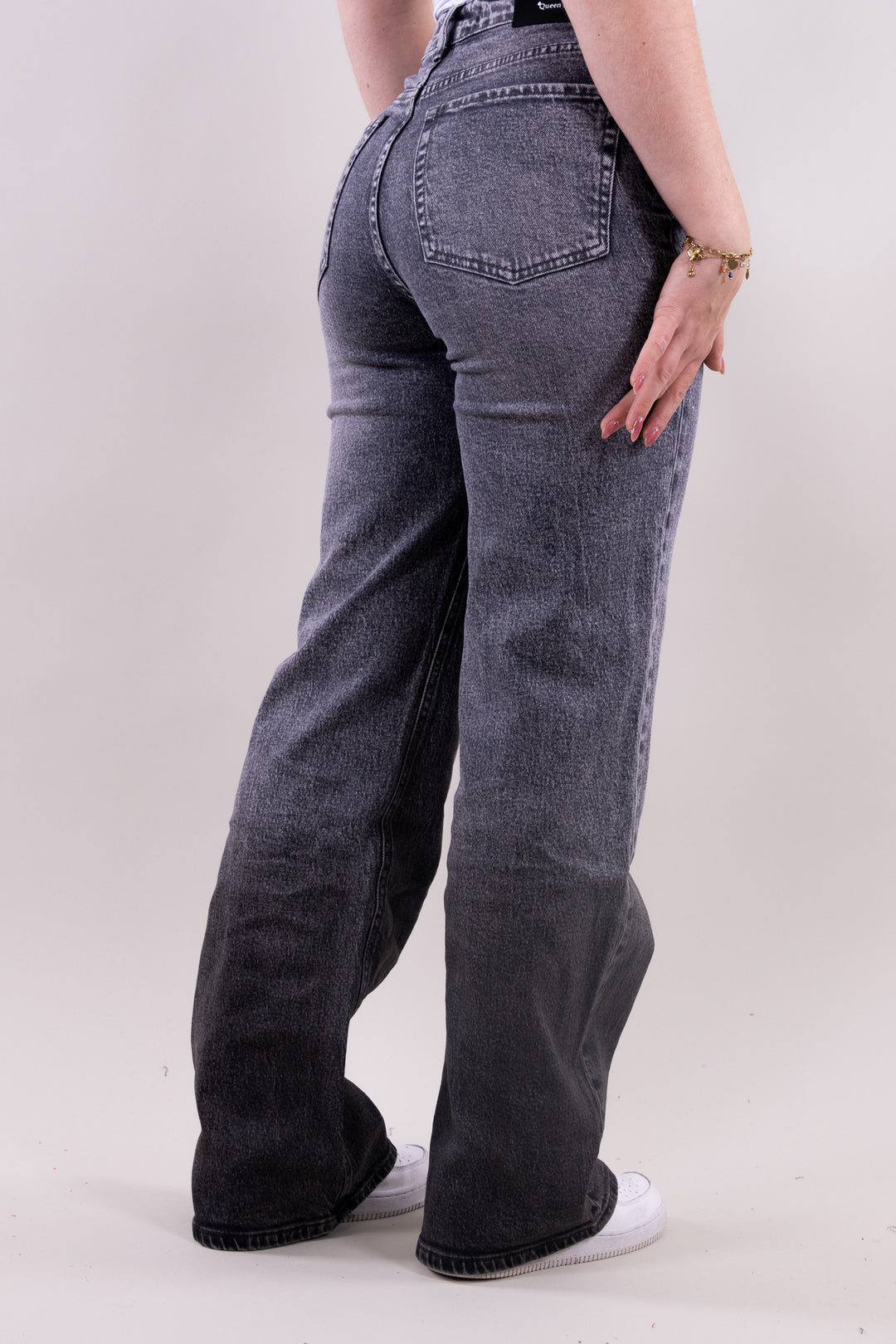 Lynne glitter wide leg jeans - stretch