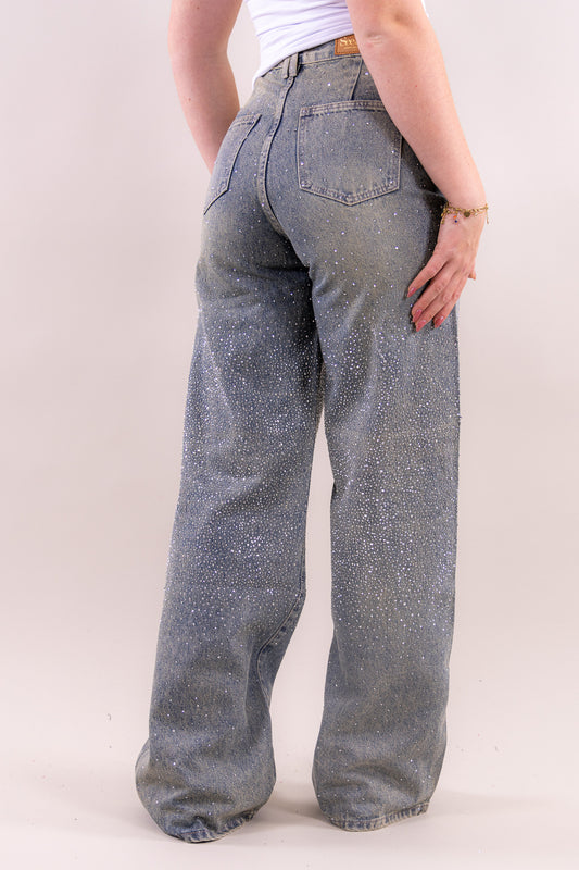 Sterre glitter wide leg jeans