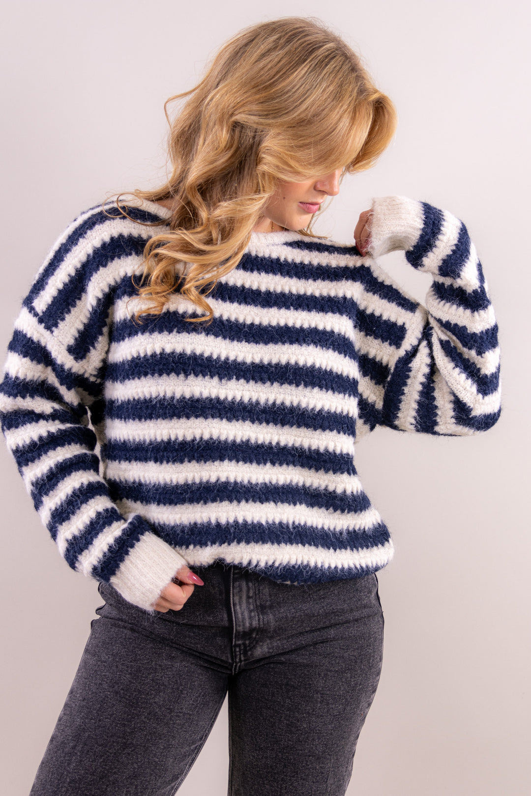 Madelon bow knit striped