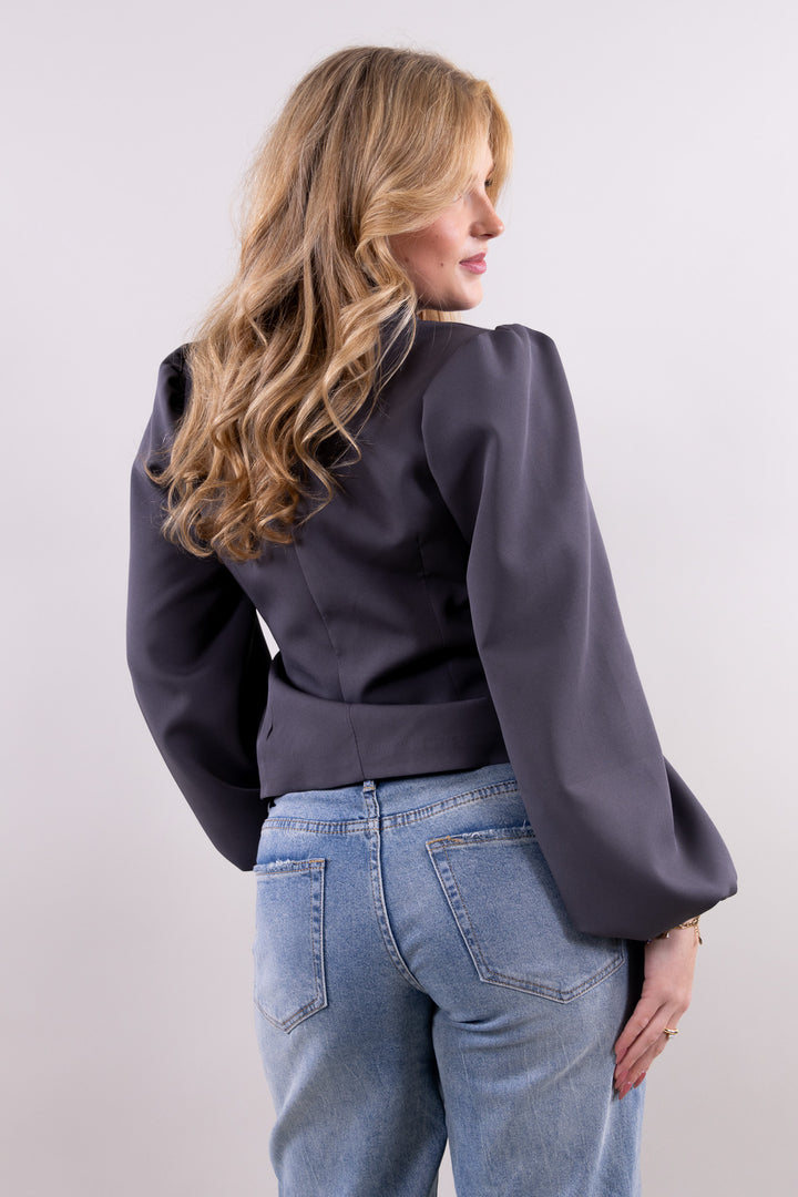 Jane plain wrap blazer